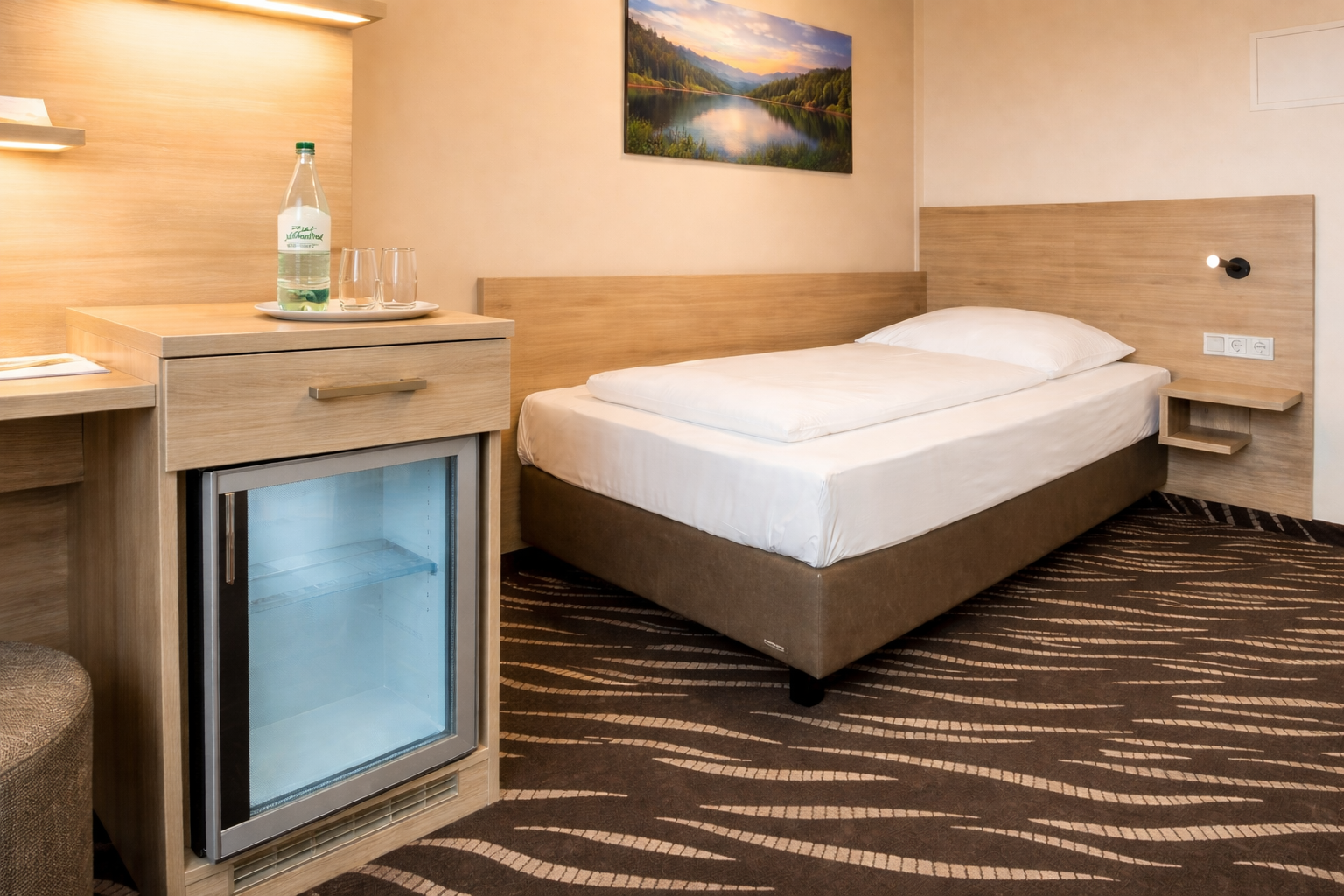 Einzelzimmer mit externem Bad